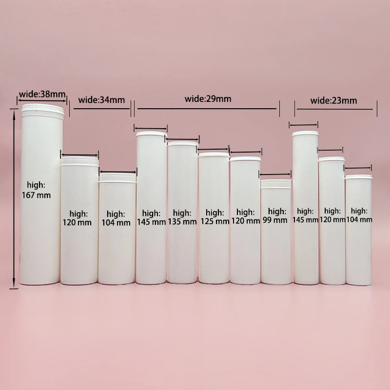 Height 29/125/134/145 effervescent tablets packaging tubes bottle factory price effervescent packaging