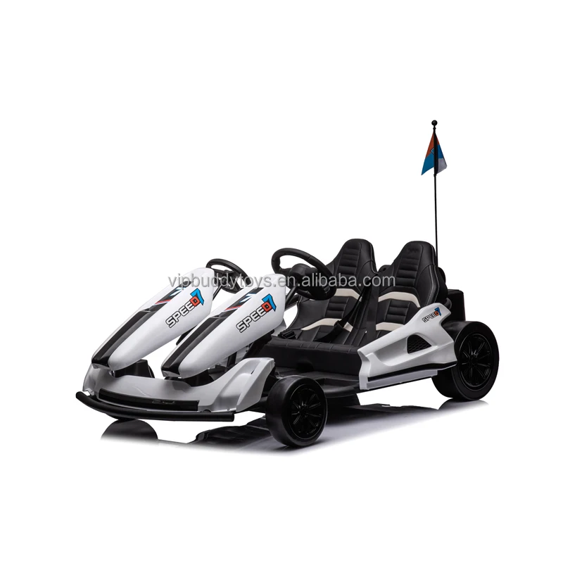 New Go-Kart Ride on Toy Two Seat Pedal Car 20V Mini Cart Go Kart Kids Car Electric Drift Scooter