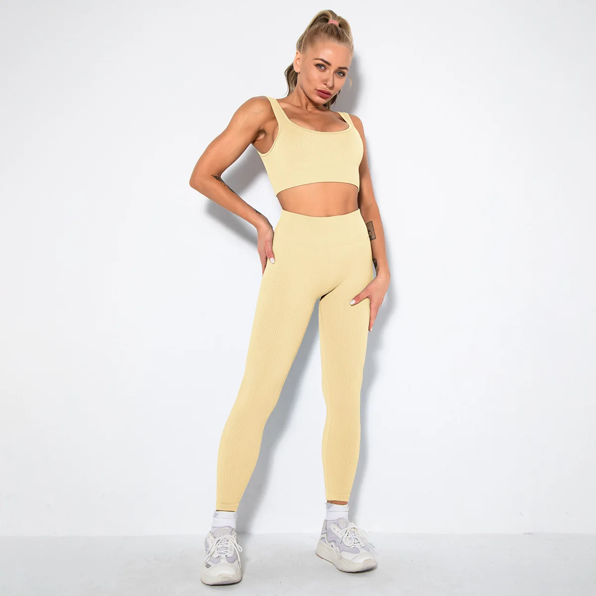 Best women sportswear workout clothing activewear athletic clothes gym fitness high quality seamless active wear yoga set