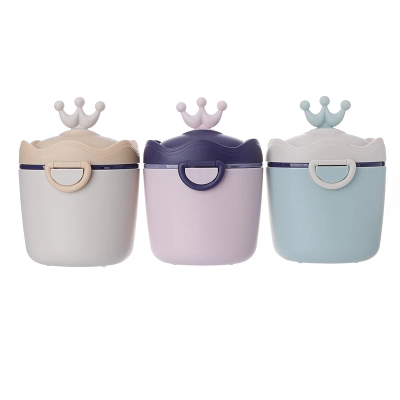 Mumlove Product Bpa Free Small Milk Powder Dispenser Storage Container Crown Milk Powder Box With spoon