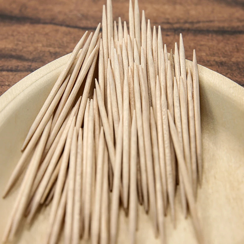 Wholesale custom wooden toothpick bulk disposable toothpick for restaurant