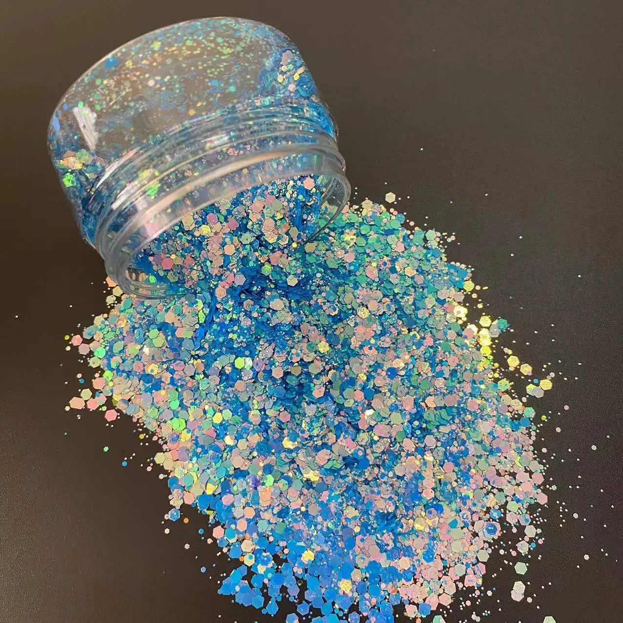 Solvent Resistant Glitter Bulk Ultra Fine Polyester Material Makeup Eye Pet Glitter Powder