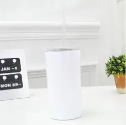 Skinny tumbler cup 12oz vacuum tapered tumbler cups straight tumblers stainless steel coffee cup with straw