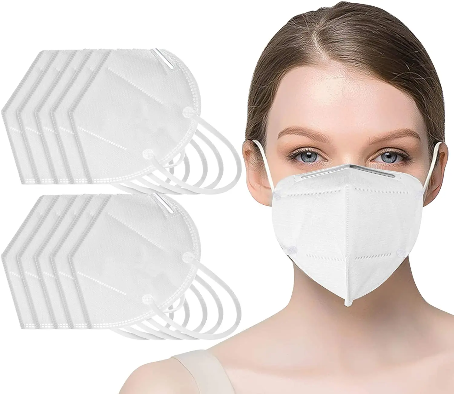 Disposable OEM 5 Layer without valve Particulate Respirator KN95 FFP2 FFP3 mascarilla Medical Dust Mouth Face Mask