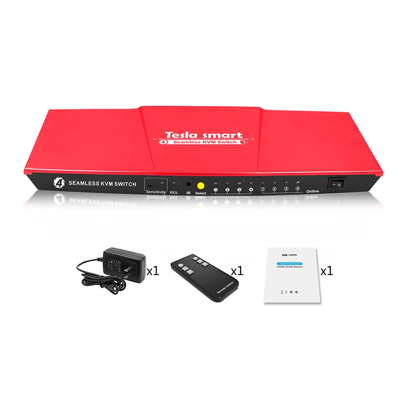 TOP PIP 4 Ports RS232 Kvm Switch Usb 2.0  Seamless switch