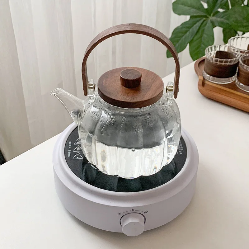 High temperature resistant glass kettle office tea set Home tea steaming kettle teapot set
