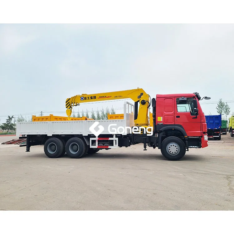 heavy-duty camion avec grue sinotruck howo diesel foldable truck with crane 14ton 16 20 ton