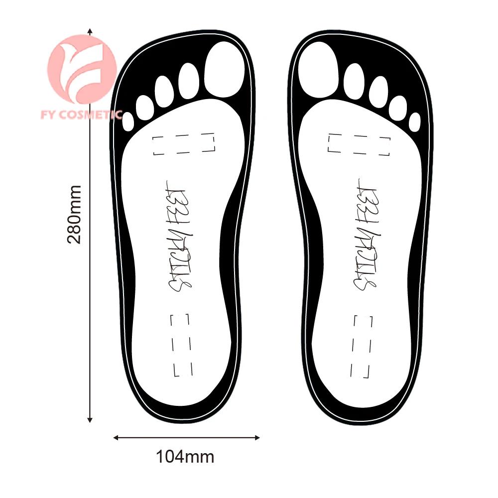 350G Paper Material Disposable Sticky Feet For Spray Tanning With Custom Logo