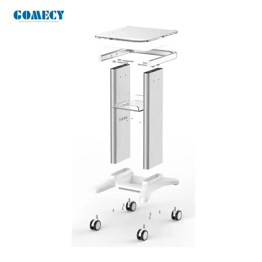 Movable cart trolley with 4 wheels display beauty center cart fat removal for pico laser ipl or nail drilling devices