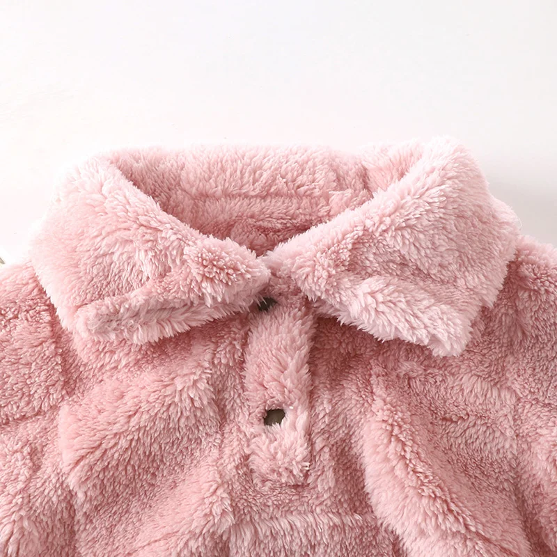Tailor the Size of the Clothes Thickened Flannel Pajama Sets for Boys Girls Home Plush Baby Clothes with Cartoon Pattern Thermal