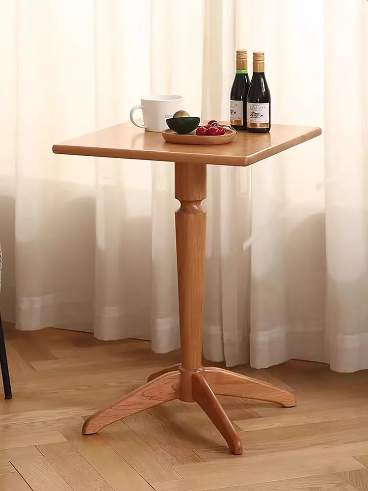 AJJ-XS032 Japanese small apartment balcony in the retro tile square table cherry solid wood sofa edge coffee table round table