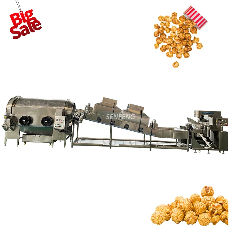 Big Capacity Electric Popcorn Machine Price Commercial Mushroom Popcorn Production Line Factory