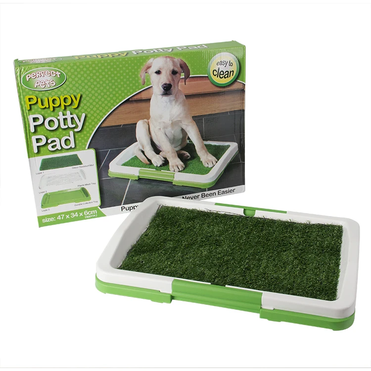 Folding Large Pee Indoor Dog Toilet Tray Sheet Pad With Grass