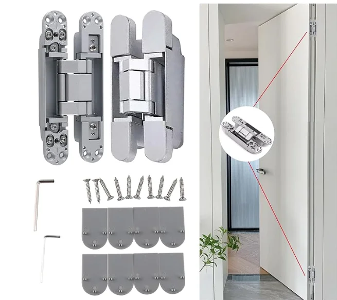 Popular  invisible Door Hinges  Good bearing capacity hinge for Secret Door adjustable concealed hinge