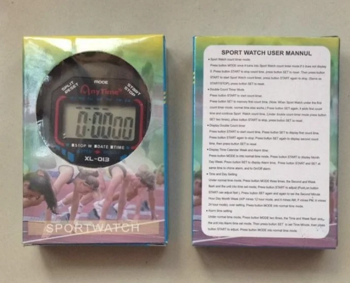 
Free Shipping XL-013 Digital Professional Handheld LCD Chronograph Sports Stopwatch Timer Stop Watch 