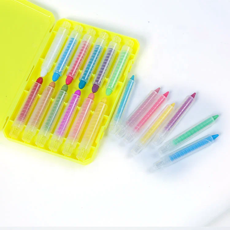 Oem Factory Retractable Kids Painting Crayon Artist Professional Drawing Wax Crayons