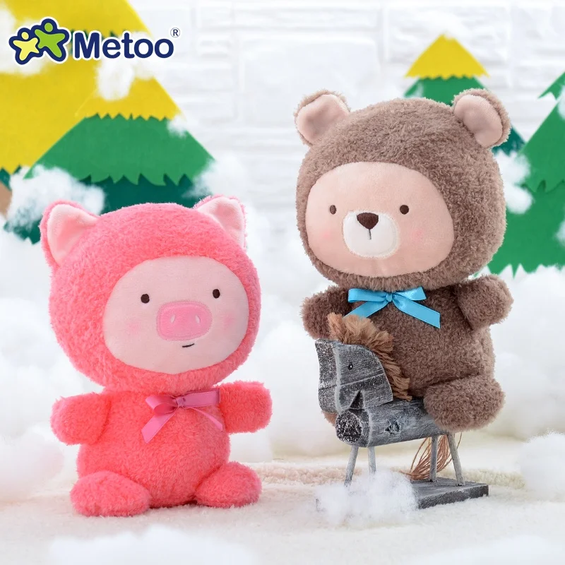 Metoo, мягкие игрушки на заказ, подарок на день Святого Валентина, кролик, милый медведь, плюшевые игрушки, производитель
