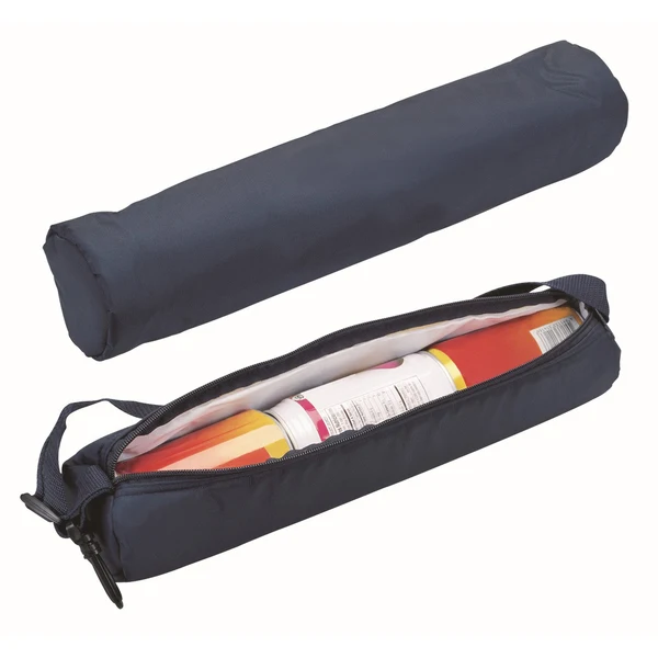 OEM Logo 3 Pack Beverage Beer Cooler Tube Cooler Sling Tube Bag 3 Cans Insulated Golf Cooler Sleeve for Wine Beer