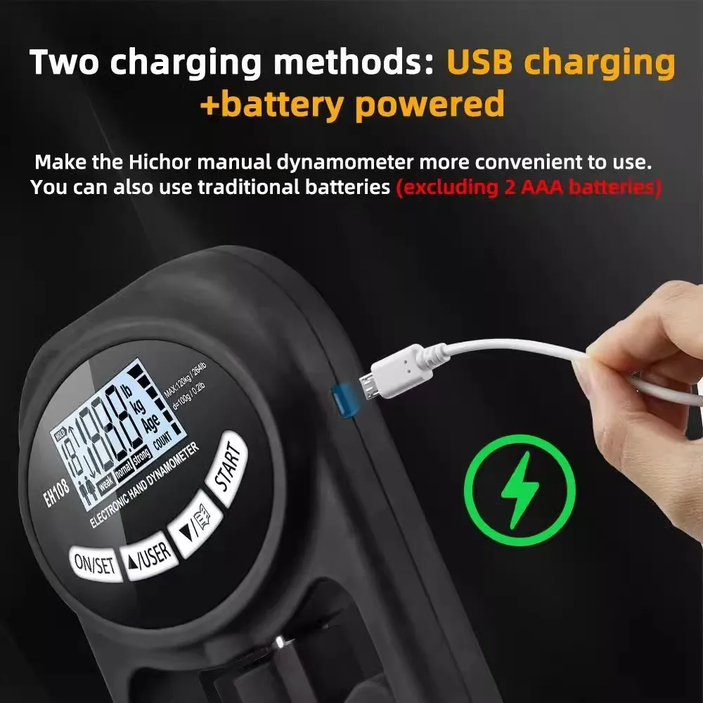Snbo Electronic Hand Dynamometer Grip Strength Meter Usb Lcd Screen Hand Grip Digital Dynamometer Hand Strength Exerciser