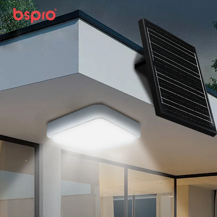 220W Solar Power Square Round Ceiling Lamp Led Waterproof Indoor Ceiling Solar Lighting With IP54