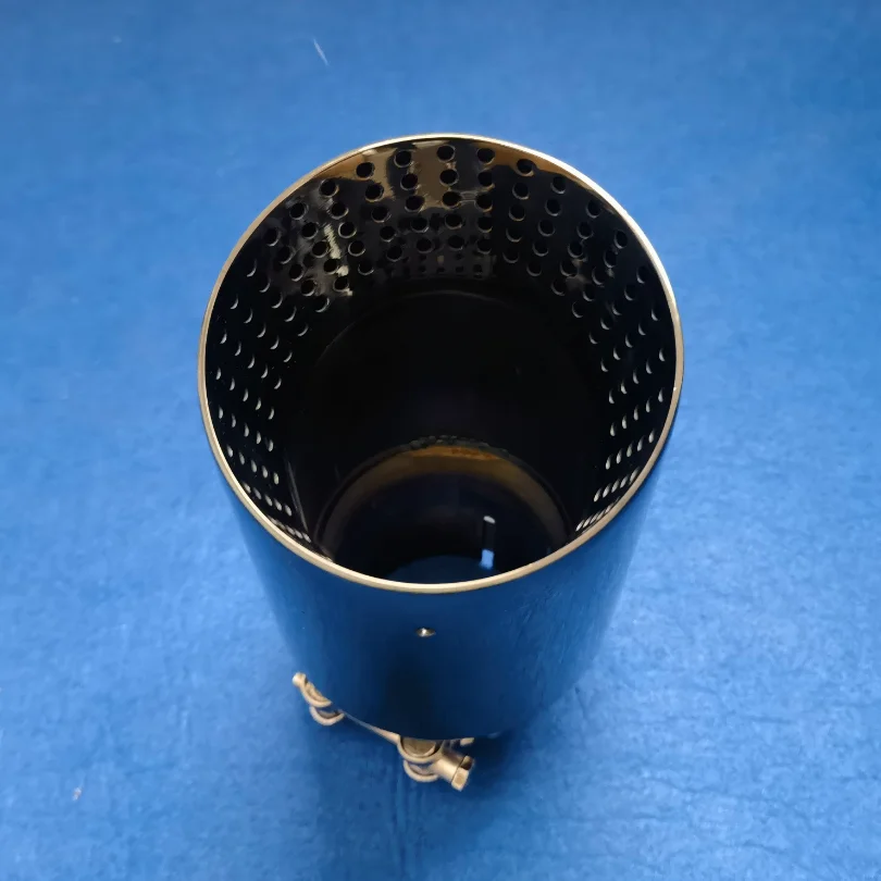 Car modification101mm titanium black 304 stainless steel akrapovic exhaust With grid exhaust pipes