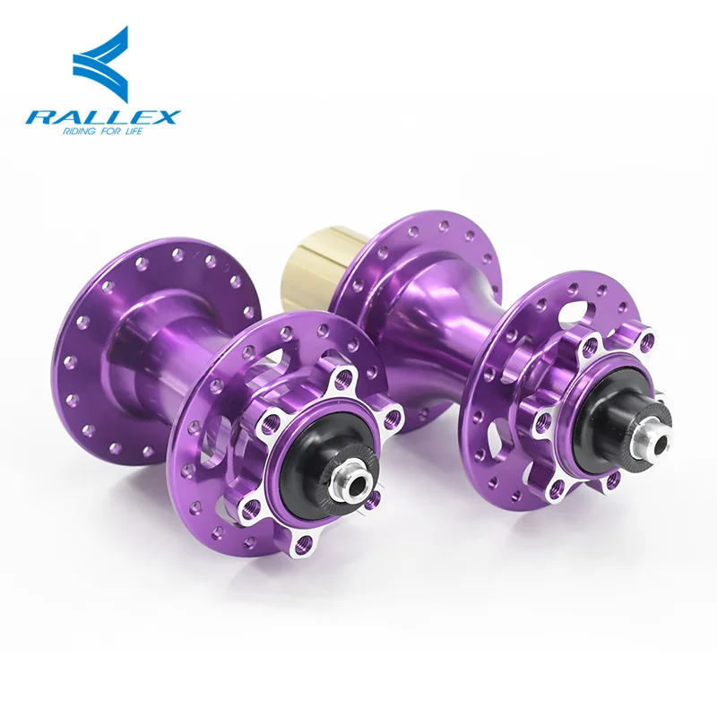Высококачественная Сверхлегкая Передняя и задняя ступица RALLEX, горный велосипед с 6 отверстиями, БЫСТРОРАЗЪЕМНАЯ велосипедная ступица 32h для горного велосипеда