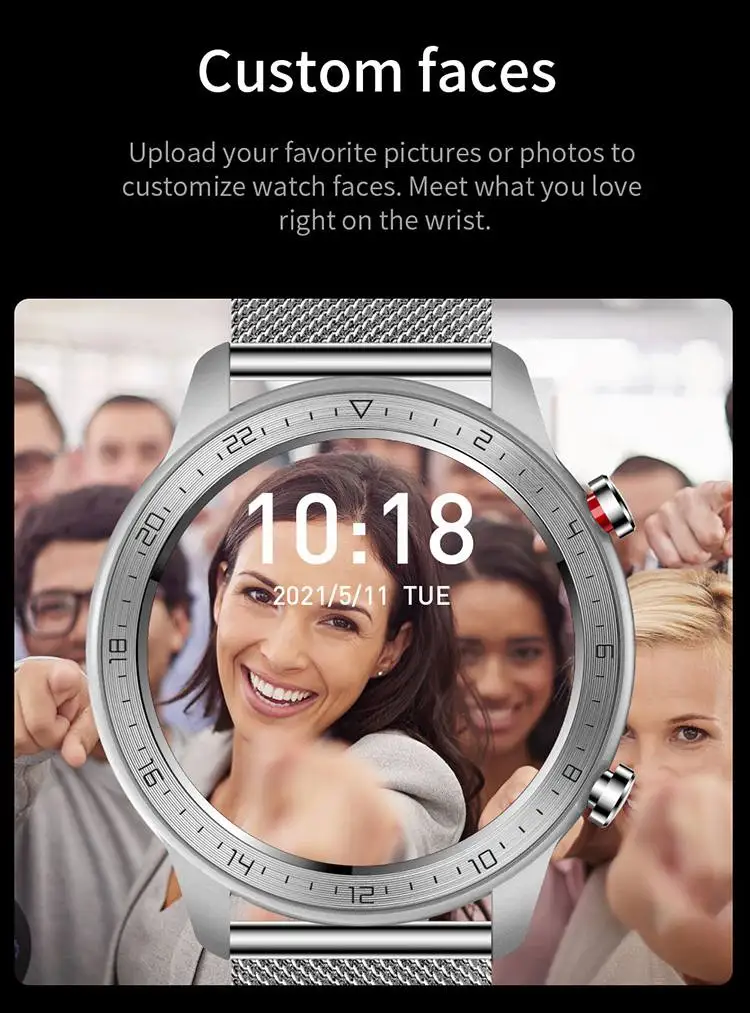 2022 Full Touch Round Screen M13 Smart Watch 256M Memory Store Music Reloj  BT call smartwatch