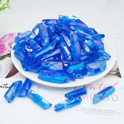 Wholesale Natural Electroplated Titanium Aura Crystal Tower Angel Aura Clear Quartz Point