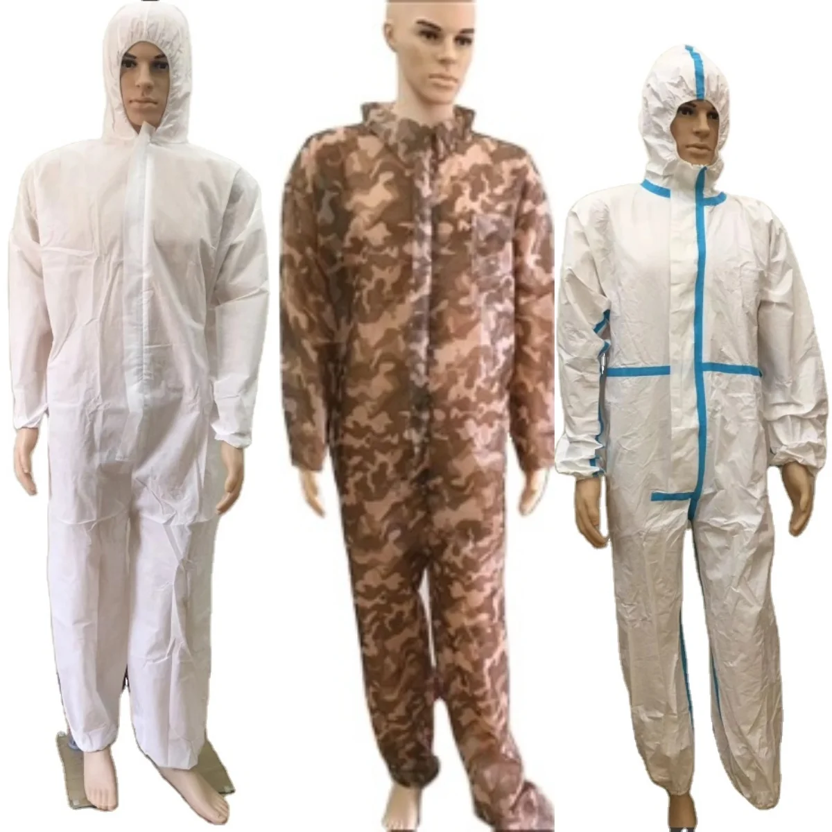 Disposable Coverall Camp Paint Suit Disposable Camouflage Coveralls Dust Proof Protection paintball camo coverall for games