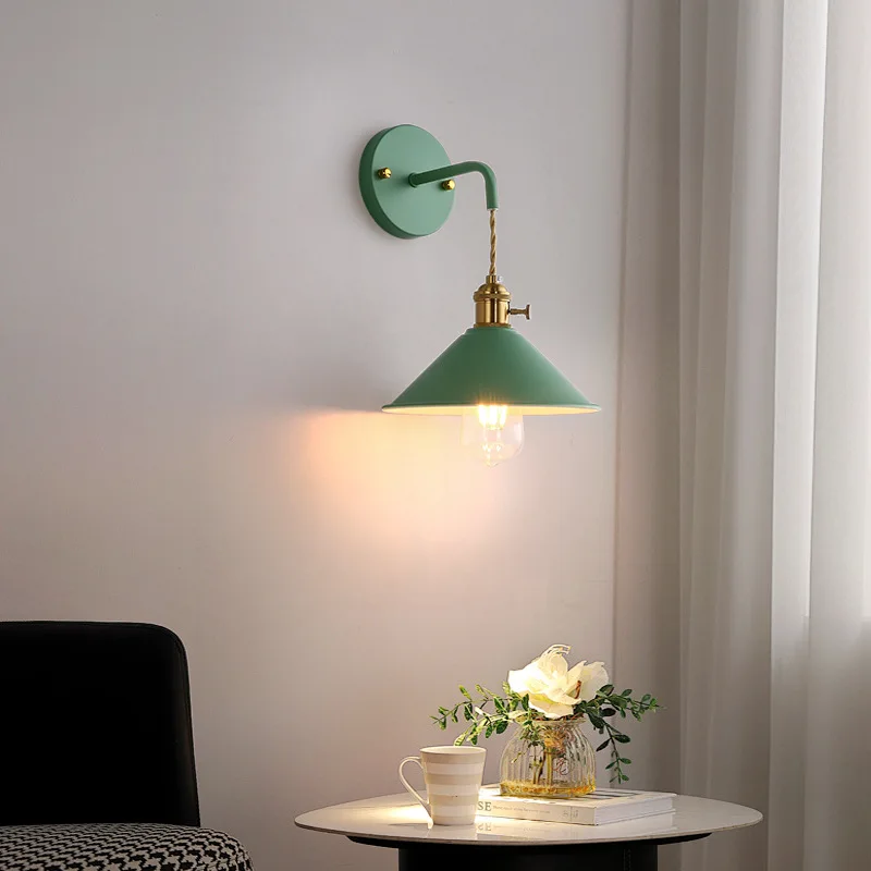 Nordic Macaron color restaurant bar cafe bedroom headboard personality creative decorative lighting wall lamp