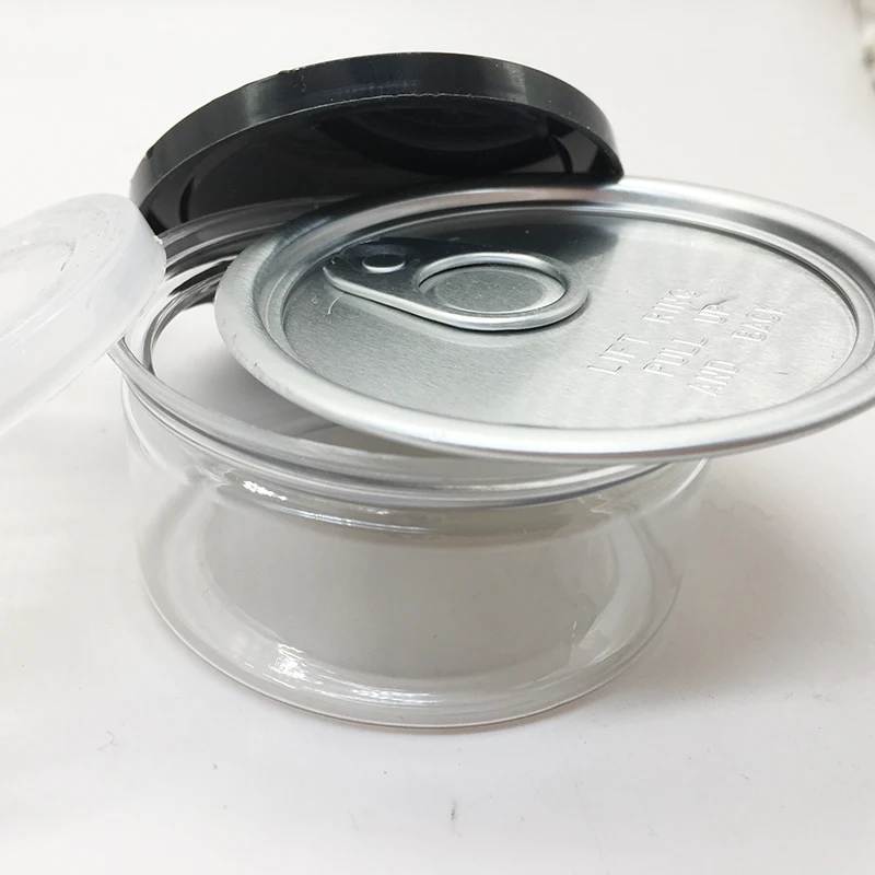 
Airtight Black Cover Aluminum Lids 3.5 g Food Packaging Tins Can Flower Packaging Tin Cans 