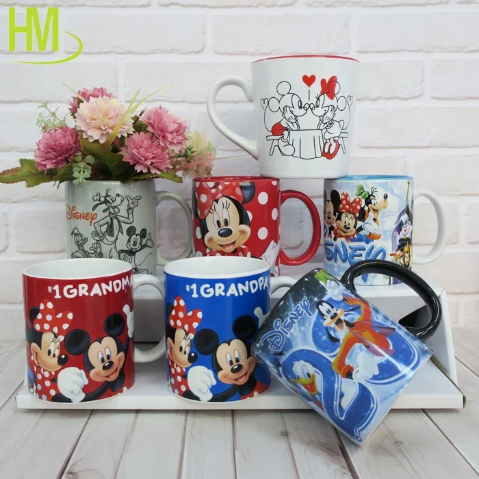 advertising gift ceramic mug 300 ml stoneware coffee mug zibo with cartoon design