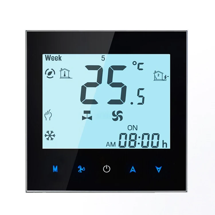 Wireless HVAC Thermostat BMS System Bacnet FCU Thermostat touch Hotel Thermostat Supports Alexa