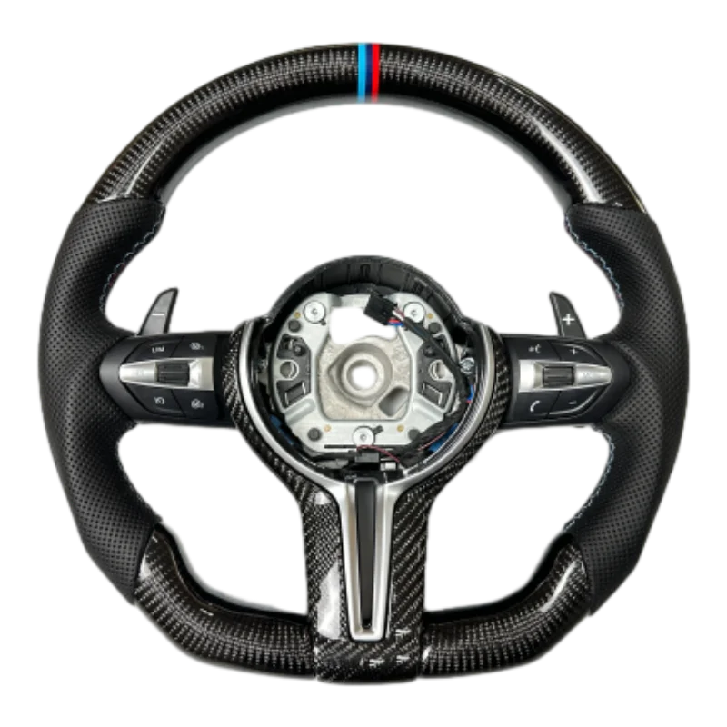 Wholesale Price Carbon Fiber Perforated Handmade Steering Wheel for BMW for M5 M4 M3 M2 F10 F30 F80 F82 X1 X2 X3 X4 X5