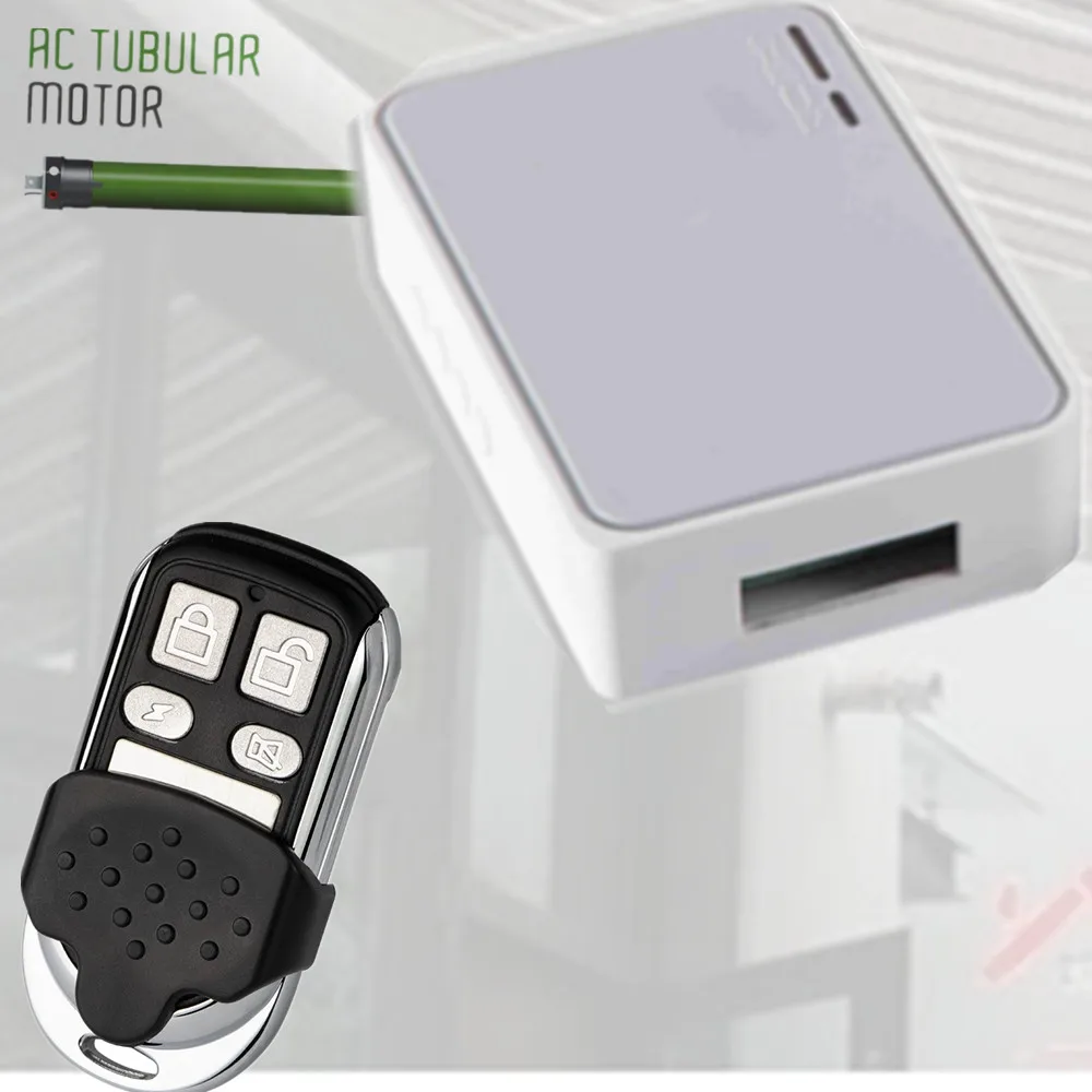 Scroll door tubular motor controller learning code winding gate wireless remote control of continental shutter