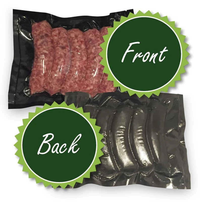 Food grade food saver black food vacuum bag storage bags for vacuum sealer