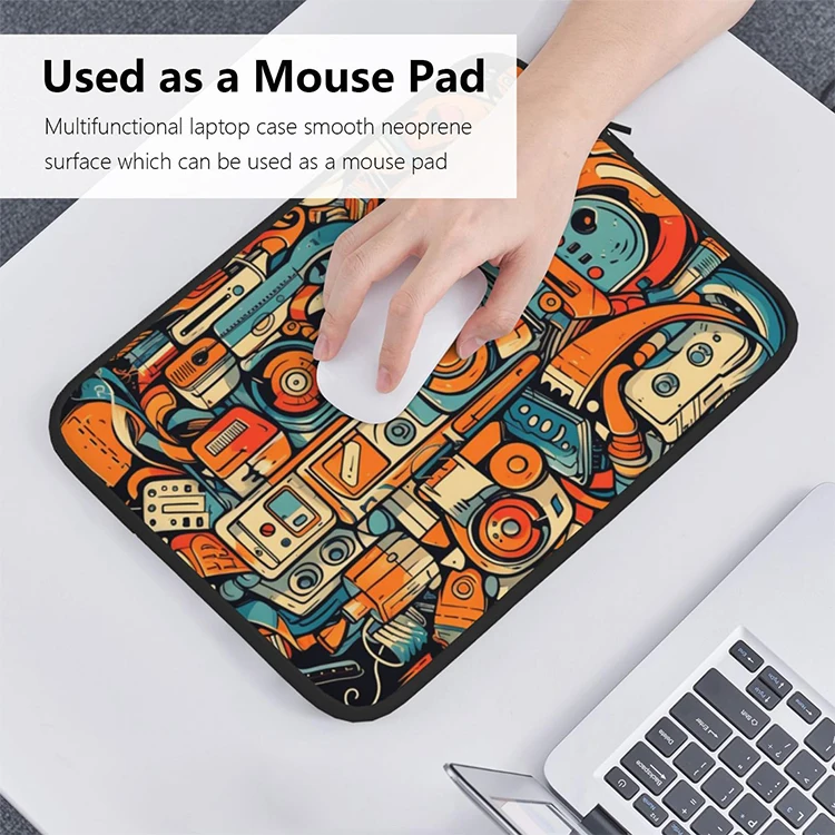 New Simple Portable Computer Tablet Laptop Bag Custom Sublimation Printed Neoprene Laptop Sleeve Case Pouch