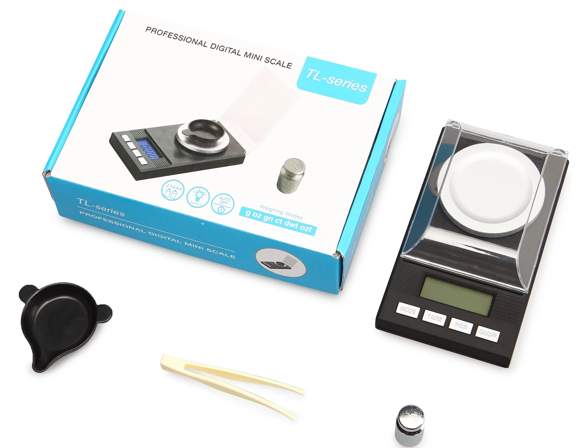 0.001g High Accuracy 10g 20g 50g 100g Portable Pocket Mini Jewelry Electronic Milligram Scale w/Backlit LCD Transparent Cover