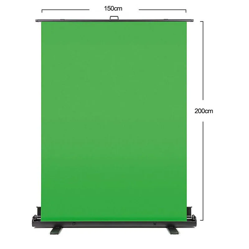 Floor Up  Background Green 150x200cm  Pull Stand Green Screen for live show