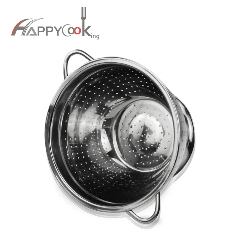 Wholesale Promotional stainless steel vegetables filter screen strainer colander