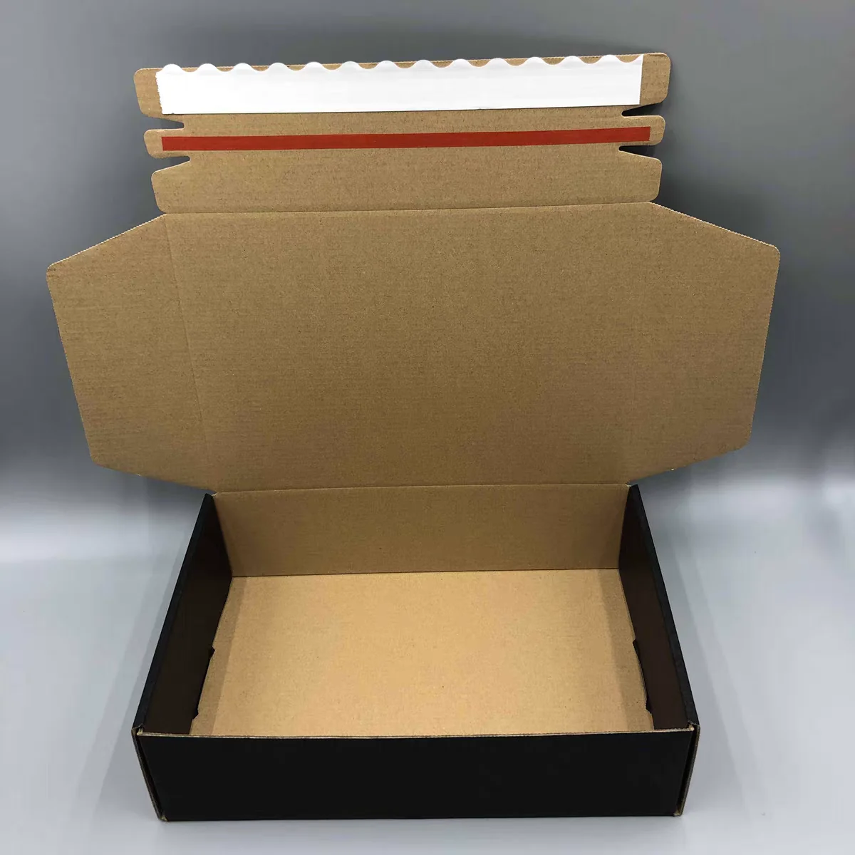 Black tear off design airplane box high-quality packaging box customized LOGO paper express box