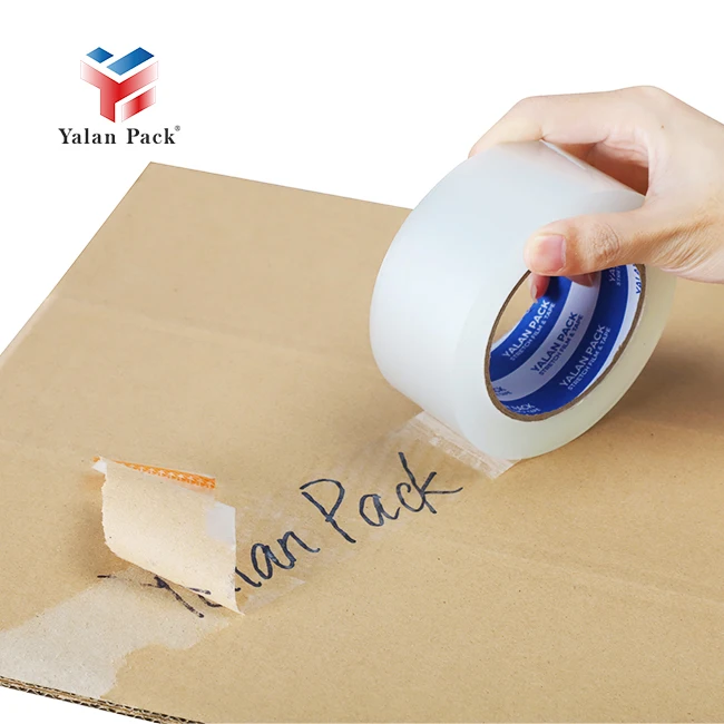 Custom Single Side Transparent BOPP Clear Adhesive Packing Tape Waterproof Acrylic Masking for Carton Sealing