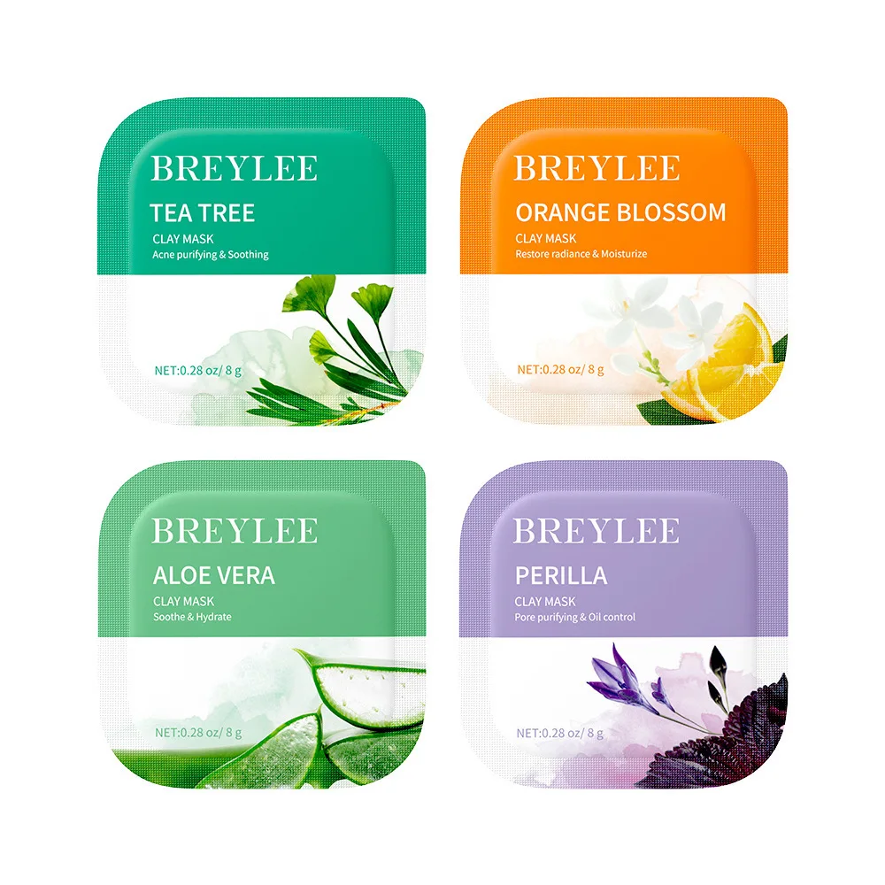 BREYLEE jelly cup clay mask skin whitening clay face mask face deep pore cleansing mud clay facial mask