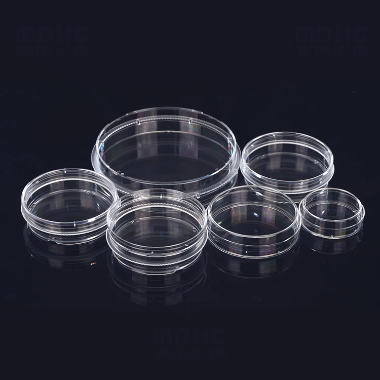 Laboratory Disposable Plastic Sterile Petri Dishes with TC Treated Surface