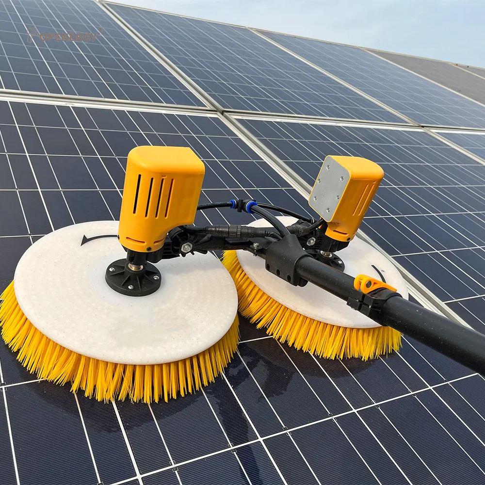 pv cleaning kit system solar washer double head brush cleaning tool equipment for pv system module clean
