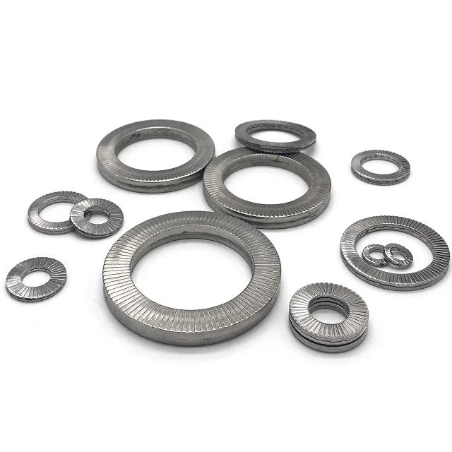 Stainless Steel Din 25201 Wedge Locking Washers carbon steel dacromet Double disc self-locking washer
