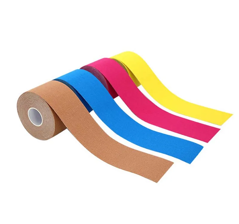 Free sample custom waterproof 10cm*5m boob breast lift tape cotton Punch Muscle sport Kinesiology Tape