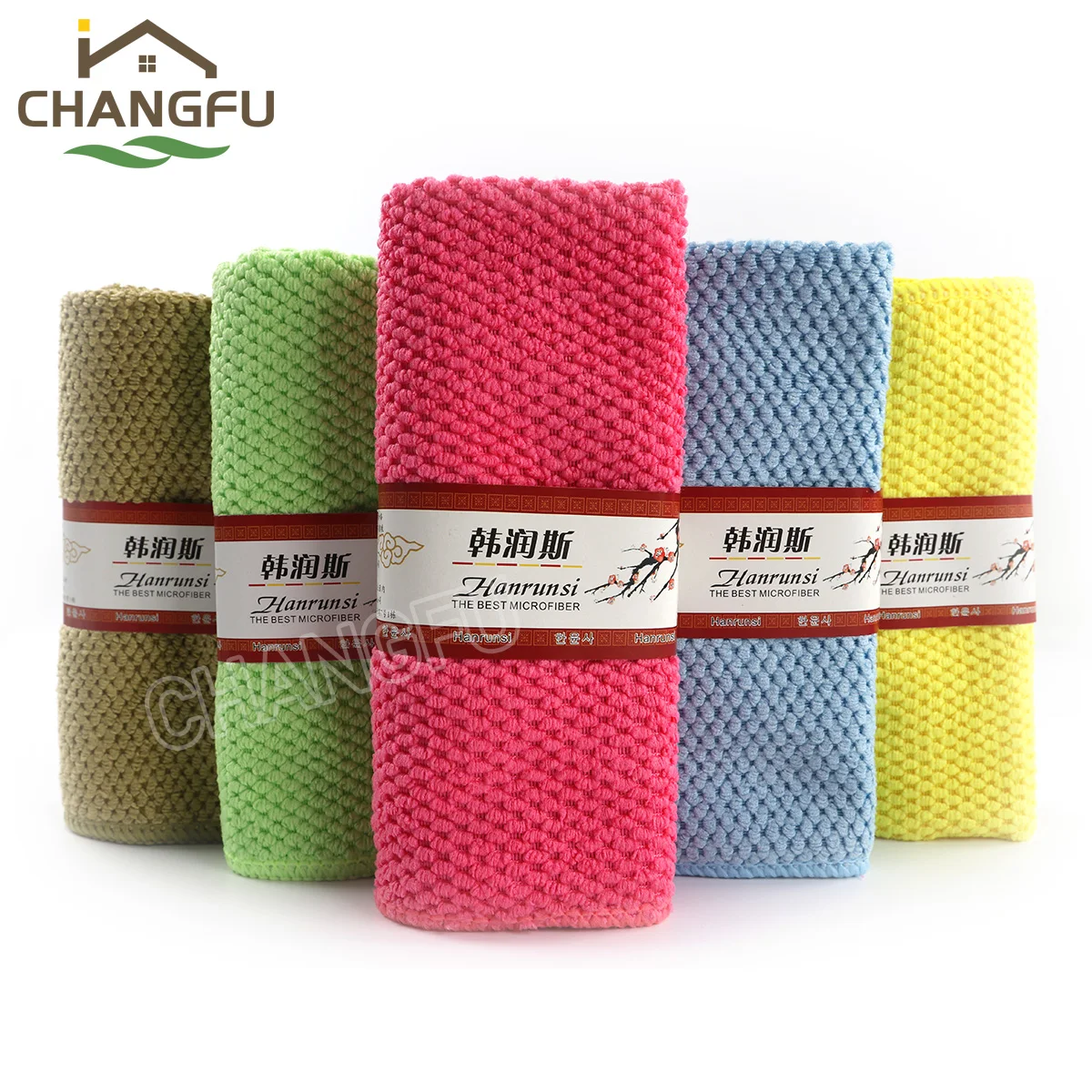 Changfu Wholesale Kitchen Wash Cloth Microfiber Table Cleaning Cloth