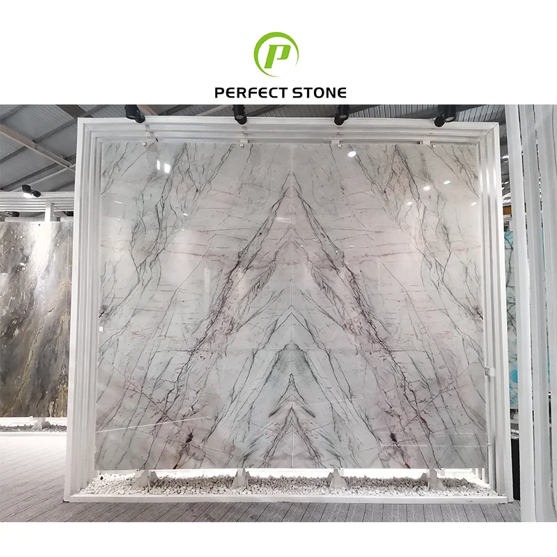 Natural White Stone Wall Marble For Background Wall Design Marble Wall Slabs