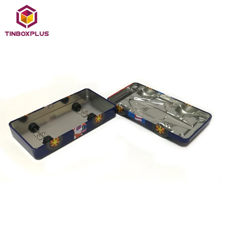 Fashion Design Handsome Special F1 Race Car Shaped Tin Box For Child Gift